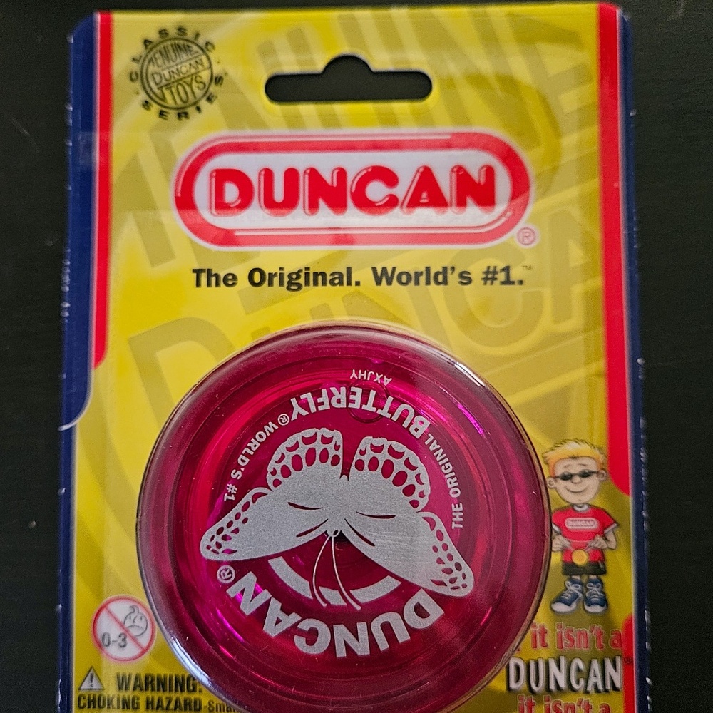 Duncan Original Yo-Yo Classic Series Butterfly Red/Silver New Factory Sealed